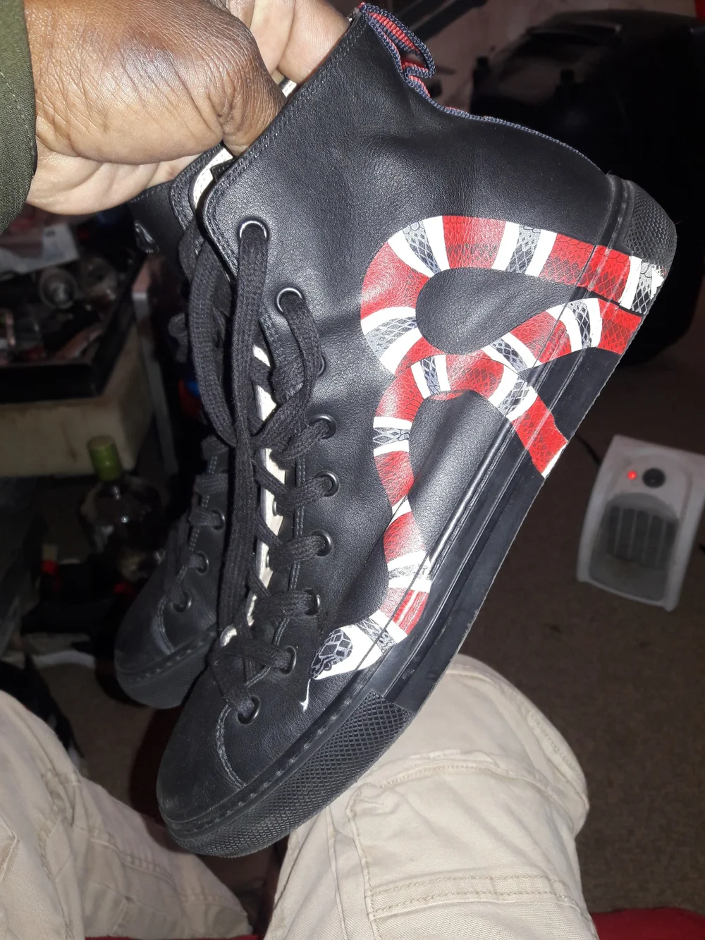 Gucci black leather